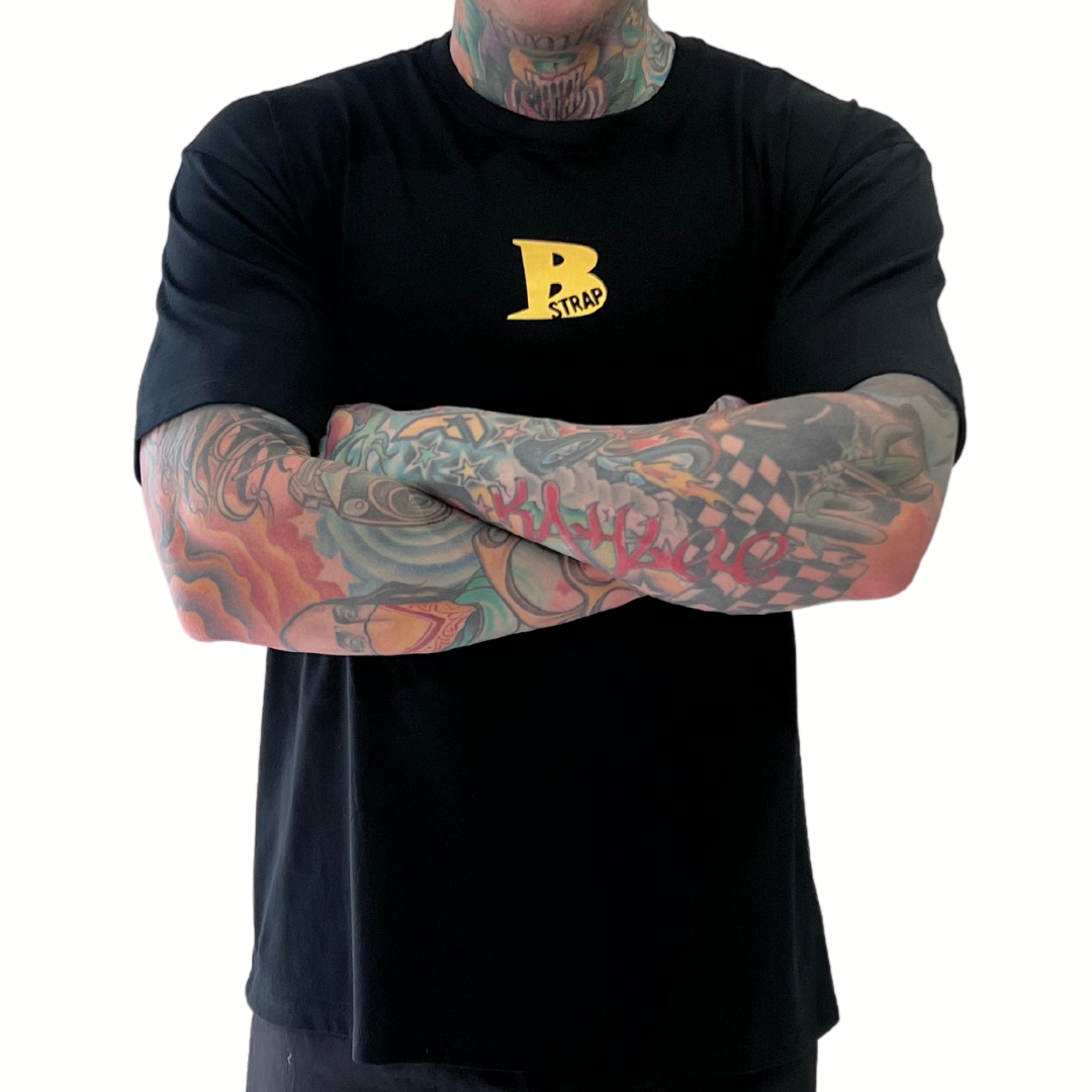Bstrap Baseline Tee Black