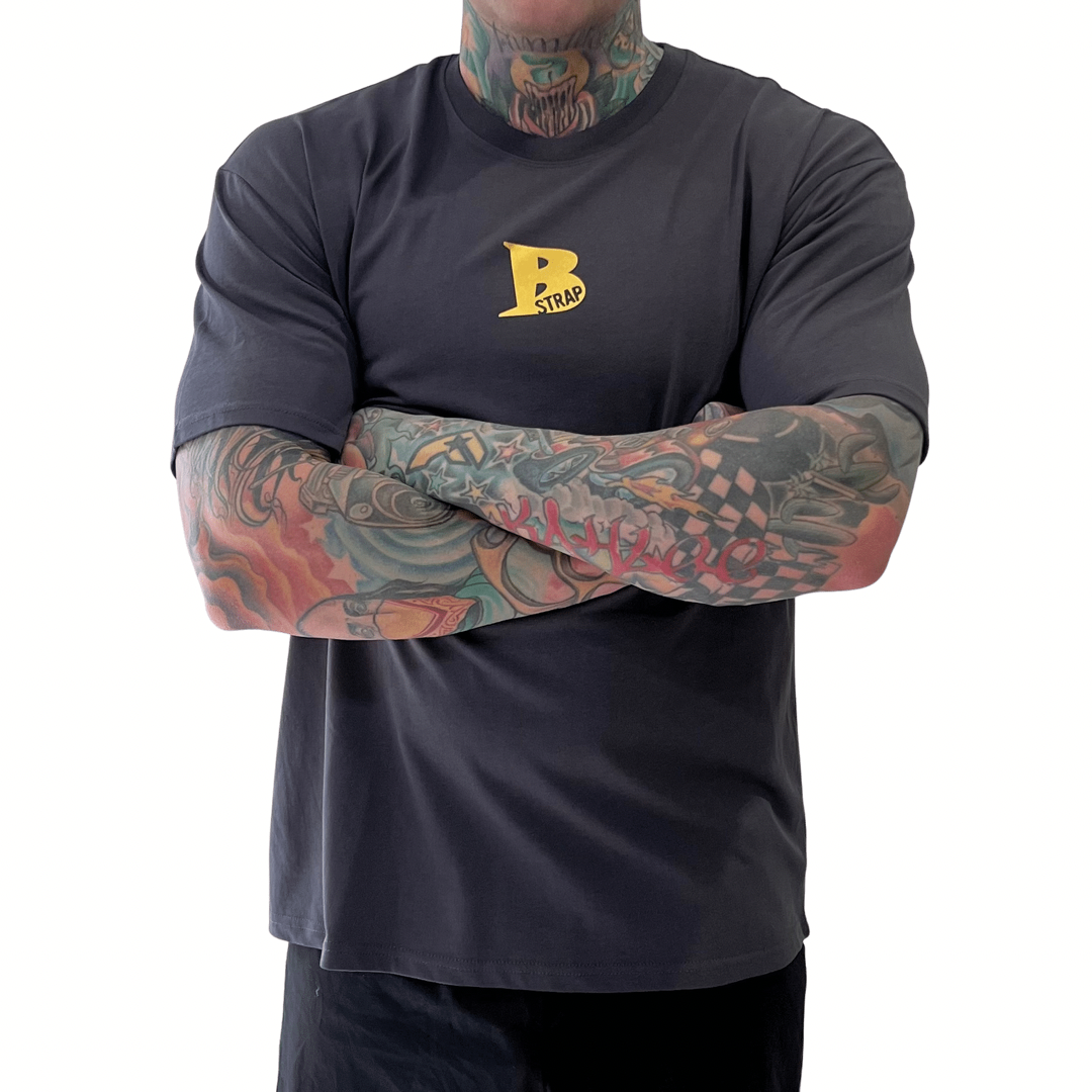 Bstrap Baseline Tee Slate