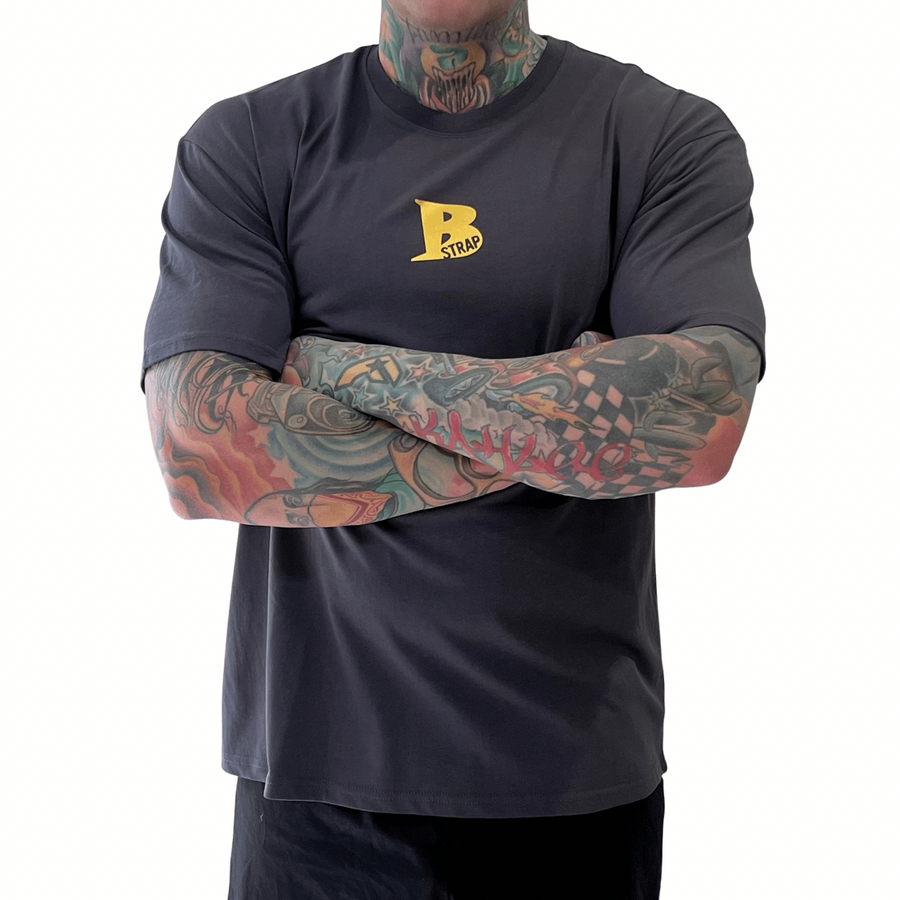 Bstrap Baseline Tee Slate