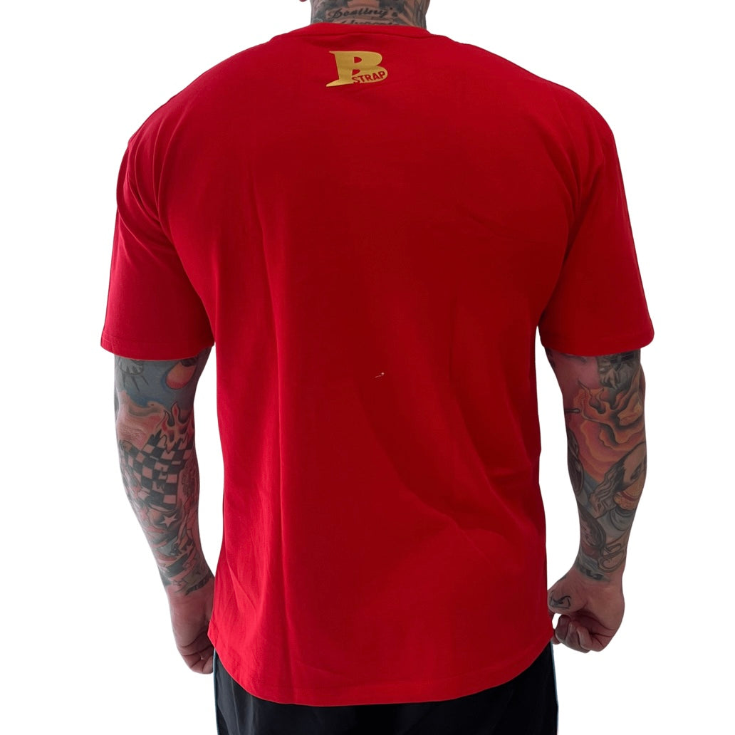 Bstrap Baseline Tee Red Back