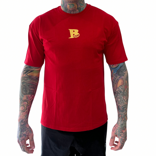 Bstrap Baseline Tee Red Front